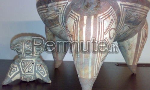 vaso precolombiano antico con dea madre originale del vaso