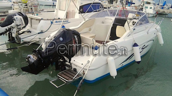 Barca Saver 590 Cabin Con Motore Mercury 115 Cv Nuovo Ascoli