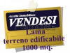 VENDESI IN LAMA. CARELLI C/O DRIBLING, TERRENO EDIFICABILE DI 1000 MQ. Si valutano Permute.