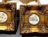 Sculture dell'800 con cornice in legno dorato intagliato