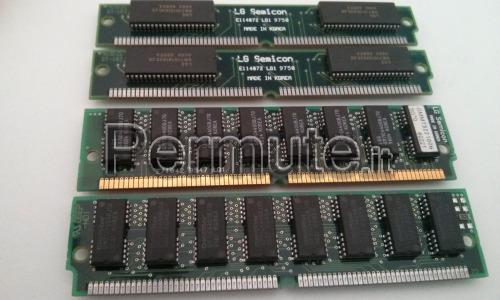 4 Moduli Ram 72pin da 8Mbyte per vecchi pentium/486