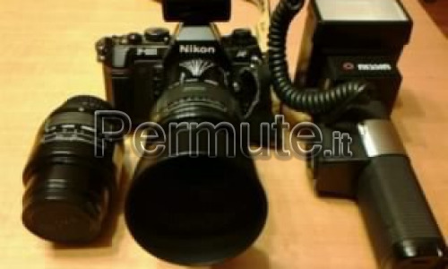 completo nikon reflex 2 zomm flash professionale a torcia