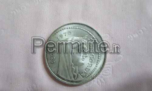 Moneta d'argento 1000 lire Roma Capitale 1870-1970