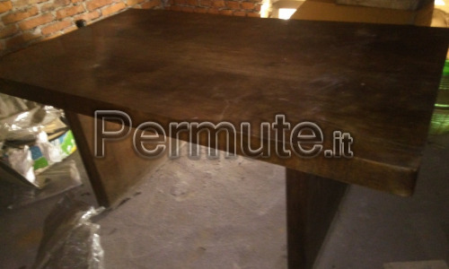 antico tavolo in legno mt. 1 x 1.80