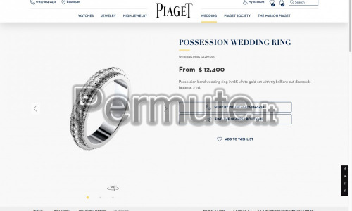 anello piaget in oro bianco e brillanti