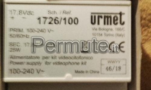 URMET 1726/100 Alimentatore supplementare