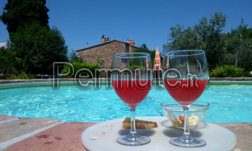 appartamenti in porzione di casale toscano con piscina privata.