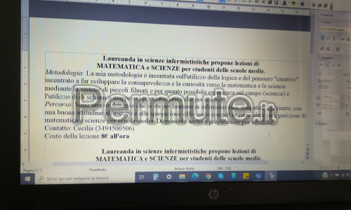 Ripetizioni di matematica e scienze per scuola media e superiora