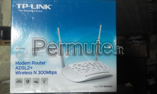TP-Link TD-W8961N Modem Router ADSL2+ (N300 Mbps, 4 Porte)