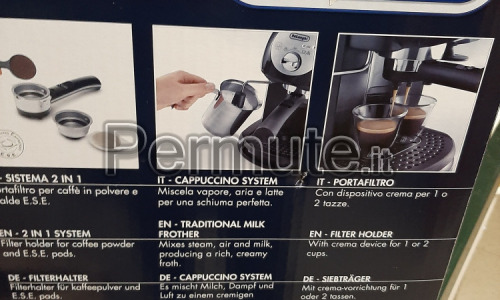 Ho una macchina del caffè de longhi.vorrei scambiarla con una frog con vaporizzatore