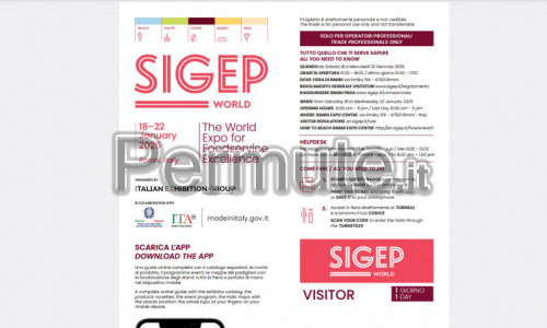 biglietti fiera Sigep