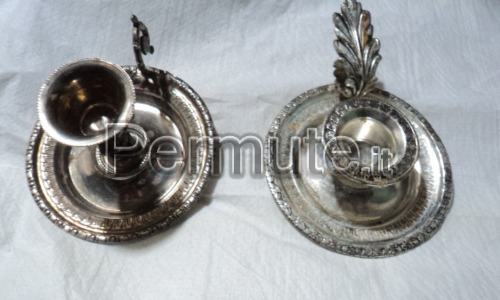 Porta Candele Vintage in Silver Plated