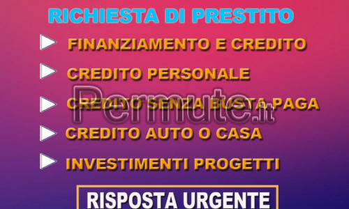 Finanziamento rapido disponibile per tutti gli investimenti