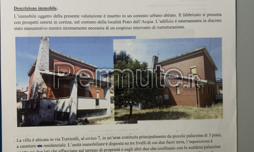 Permuto Villa con terreno parco edificabile centrale