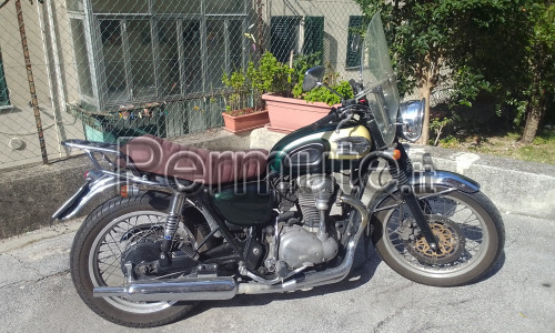 Kawasaki W650 targa argento FMI + accessori