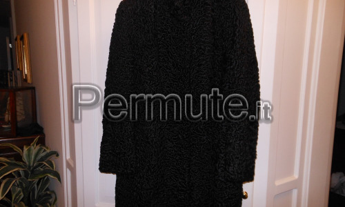Giaccone pelliccia persiano nero