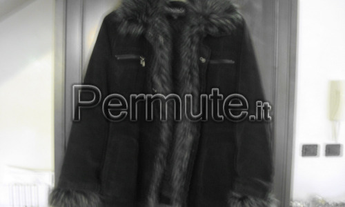 Cappotto donna tg xl in velluto a costine sottili color antracite taglia xl