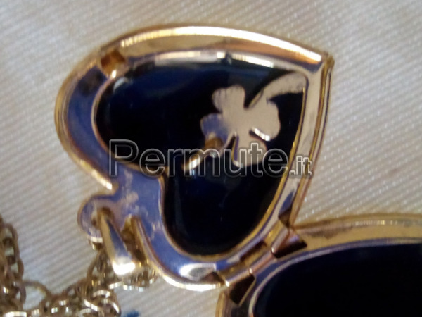 Collana Donna Con Ciondolo Cuore In Argento 925 - Oro Rosa - Lunghezza Regolabile 41-50 Cm