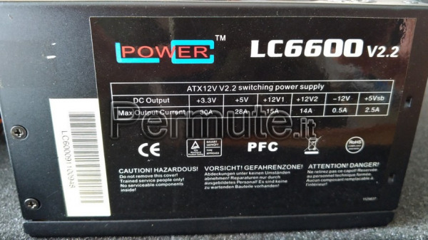 Alimentatore Per PC 600W Novara Usato In Permuta, Componenti Hardware