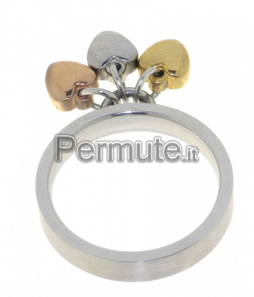 Set Di 3 Anelli Impilabili In Acciaio Inossidabile, Oro, Argento - Foto 4